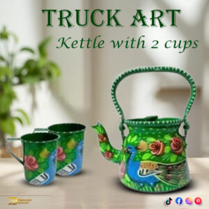 Truck Art Kettle with 2 cups
