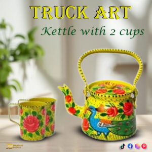 Truck Art Kettle with 2 cups