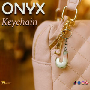 Handcrafted Onyx Marble Alphabetic Keychain
