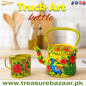 Truck Art Kettle with 2 cups