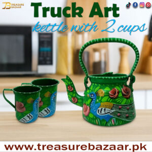 Truck Art Kettle with 2 cups