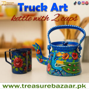 Truck Art Kettle with 2 cups