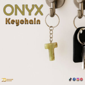 Handcrafted Onyx Marble Alphabetic Keychain