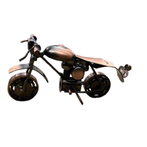 Handcrafted Vintage Metal Motorcycle size : 15cm