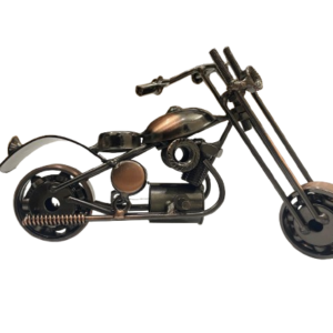 Handcrafted Vintage Metal Motorcycle size : 17cm