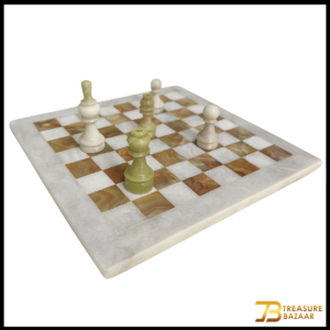 Handcrafted Onyx Marble Chess Board  ( Green Ziarat) Size: 12×12 inch
