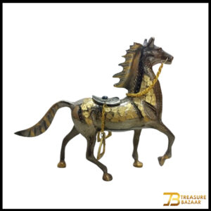 Handmade Brass Running Horse (20cm)