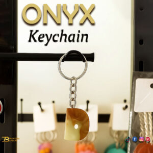 Handcrafted Onyx Marble Alphabetic Keychain