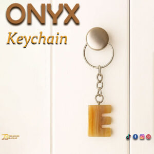 Handcrafted Onyx Marble Alphabetic Keychain