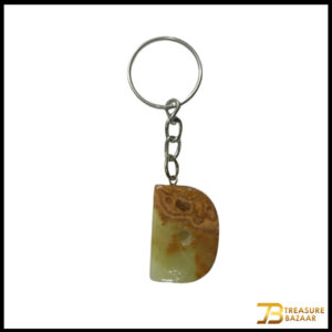 Handcrafted Onyx Marble Alphabetic Keychain