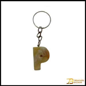 Handcrafted Onyx Marble Alphabetic Keychain