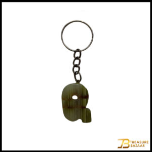 Handcrafted Onyx Marble Alphabetic Keychain