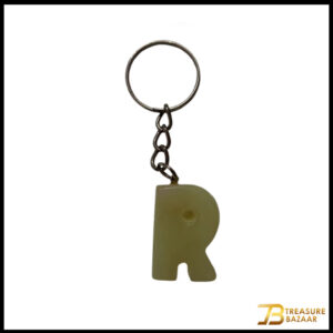 Handcrafted Onyx Marble Alphabetic Keychain