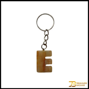 Handcrafted Onyx Marble Alphabetic Keychain