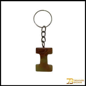 Handcrafted Onyx Marble Alphabetic Keychain