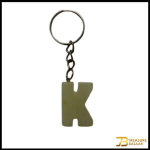 Handcrafted Onyx Marble Alphabetic Keychain