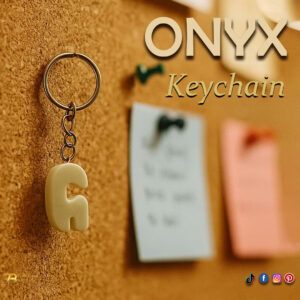 Handcrafted Onyx Marble Alphabetic Keychain