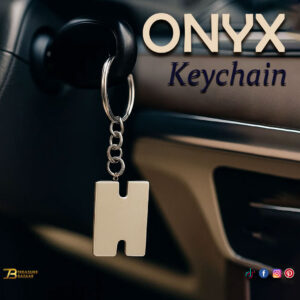 Handcrafted Onyx Marble Alphabetic Keychain
