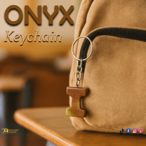 Handcrafted Onyx Marble Alphabetic Keychain