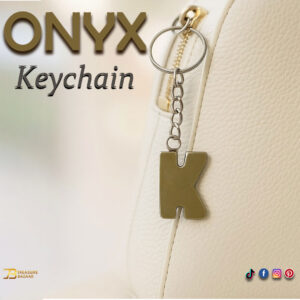 Handcrafted Onyx Marble Alphabetic Keychain