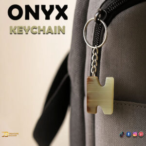 Handcrafted Onyx Marble Alphabetic Keychain
