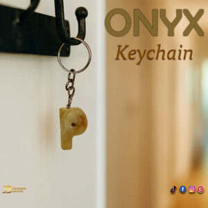Handcrafted Onyx Marble Alphabetic Keychain