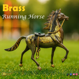 Handmade Brass Running Horse (20cm)