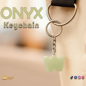 Handcrafted Onyx Marble Alphabetic Keychain