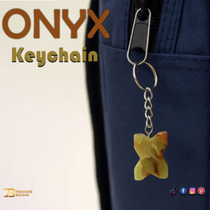 Handcrafted Onyx Marble Alphabetic Keychain