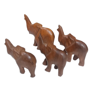 Handcrafted Wooden Elephant Set