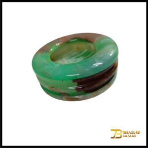 Handcrafted Green Striped Onyx Ashtray Size 10 cm