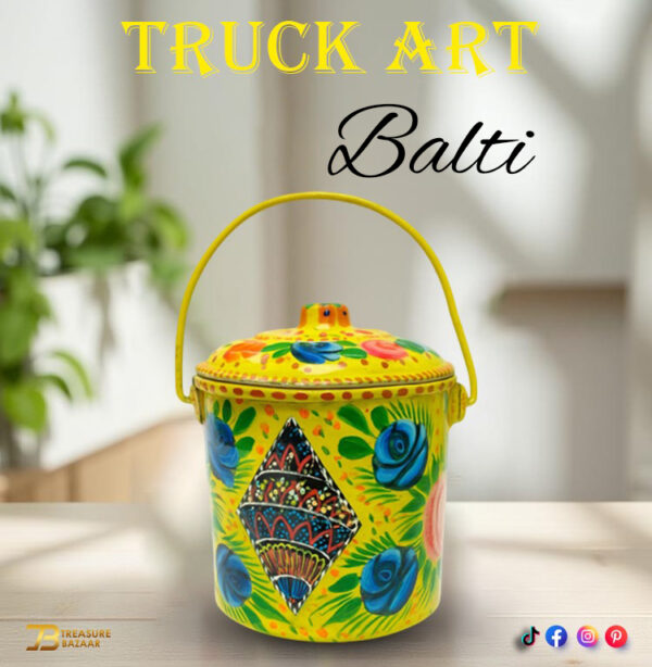 Truck Art Milk Bucket (L18 cm x W15cm)