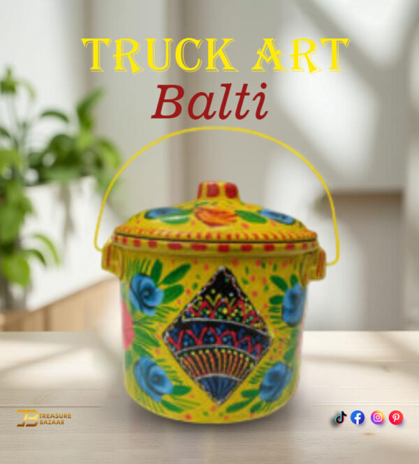 Truck Art Milk Bucket (L15cm x W12cm)