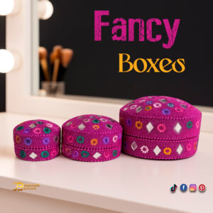 Handcrafted Decorative Bajri Box – Set of 3