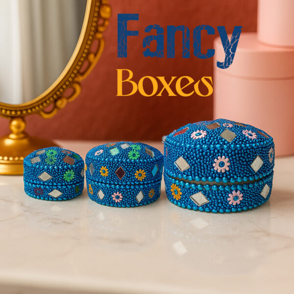 Handcrafted Decorative Bajri Box – Set of 3