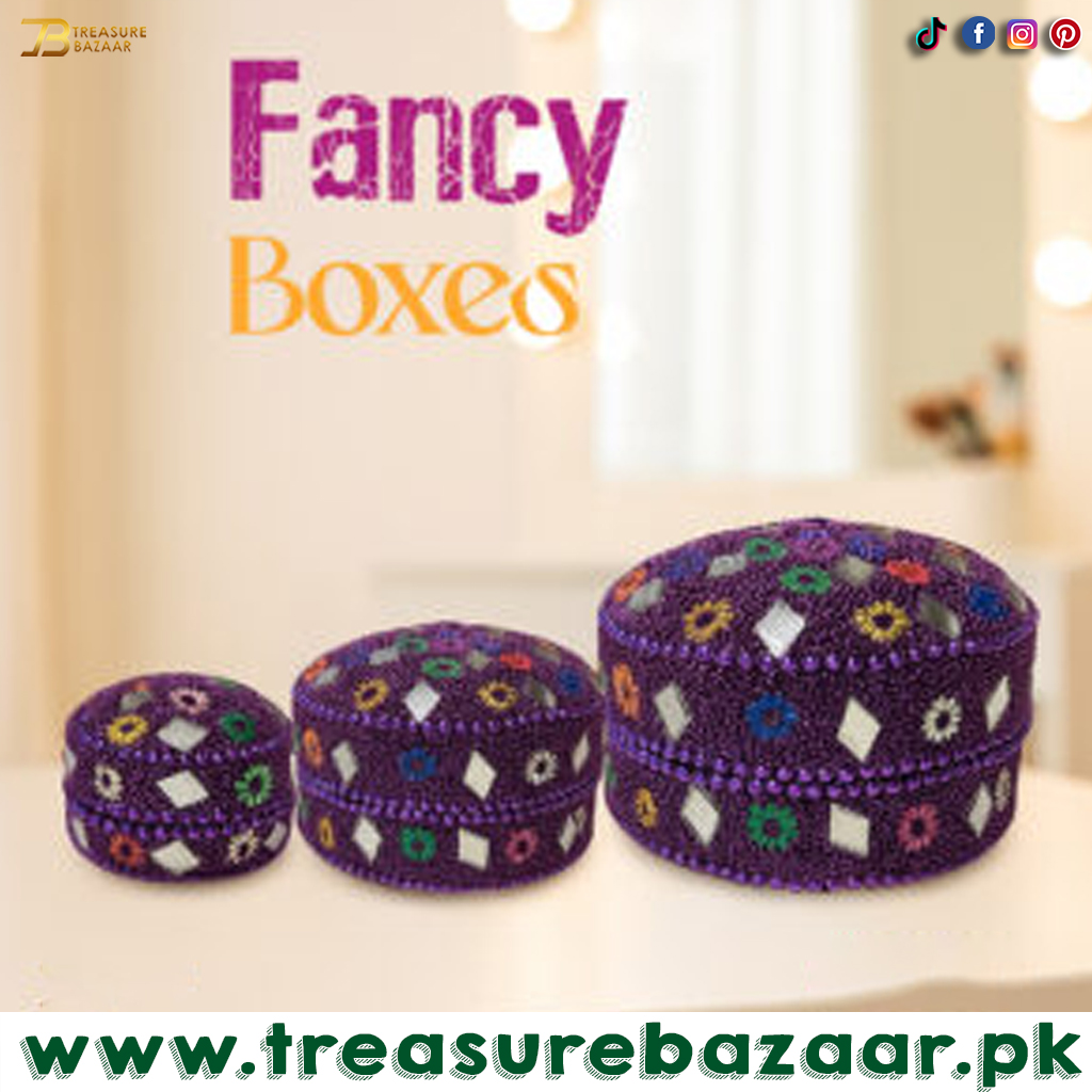 Handcrafted Decorative Bajri Box – Set of 3