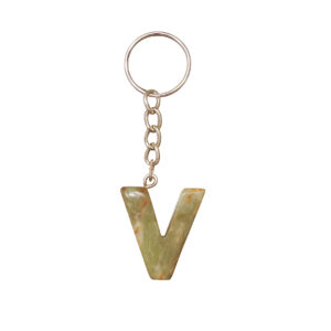 Handcrafted Onyx Marble Alphabetic Keychain