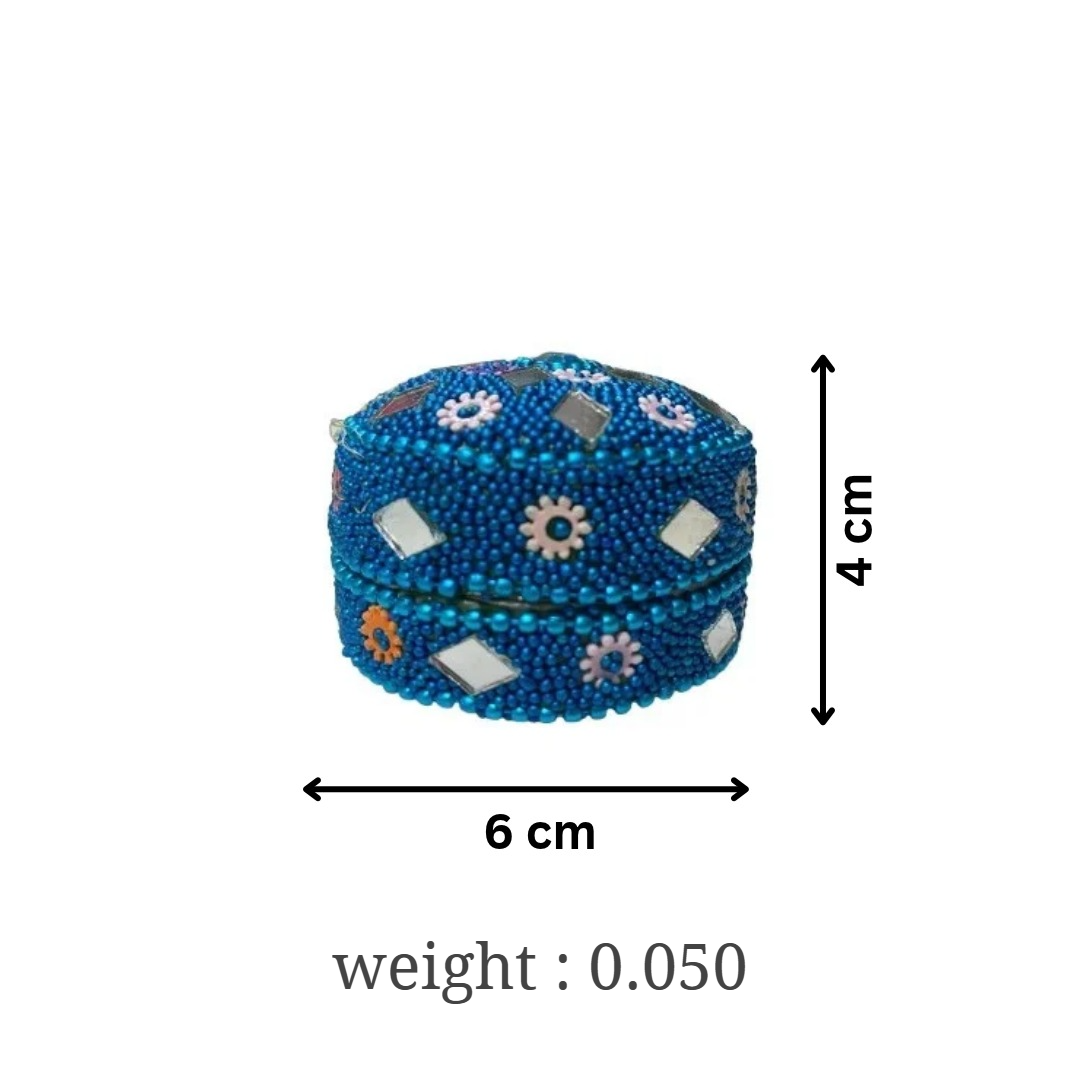 Decorative Storage Collection of box , Bajri Gift Box Set , Decorative Bajri Box Set for Home Organization , Bajri Box Set - Image 2
