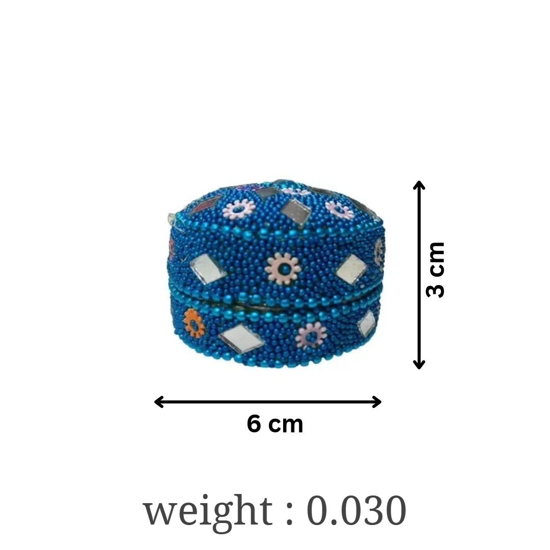 Decorative Storage Collection of box , Bajri Gift Box Set , Decorative Bajri Box Set for Home Organization , Bajri Box Set - Image 3