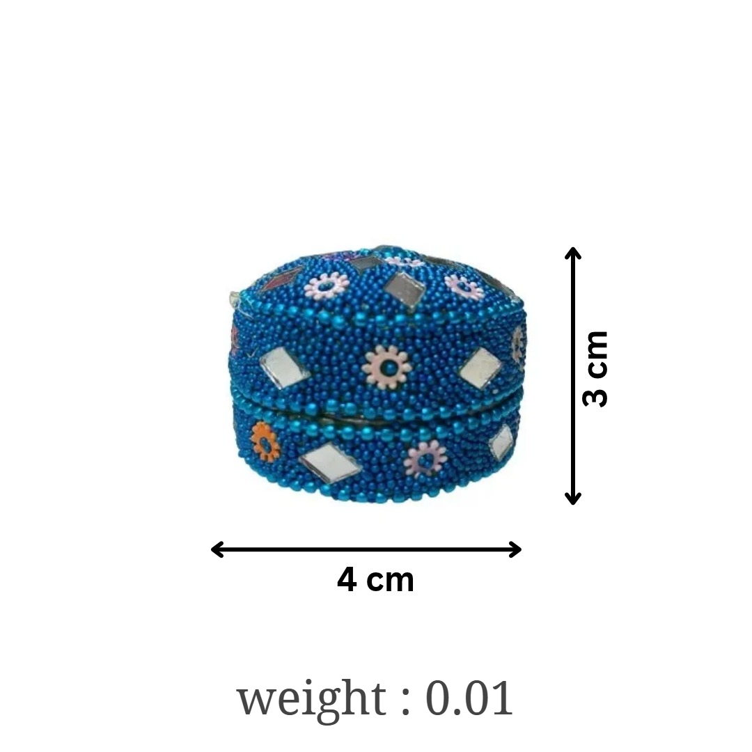 Decorative Storage Collection of box , Bajri Gift Box Set , Decorative Bajri Box Set for Home Organization , Bajri Box Set - Image 4