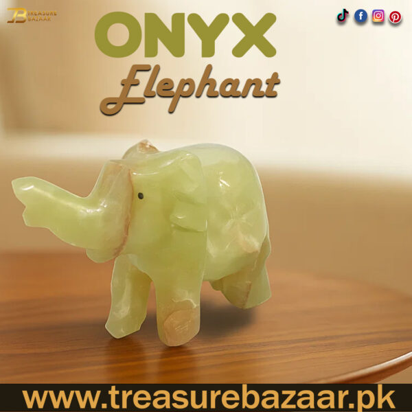 Onyx Elephant (Size :11 cm)
