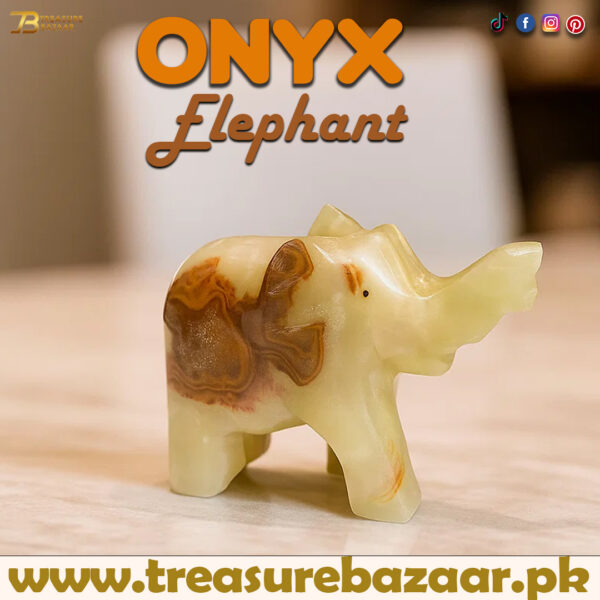 Onyx Elephant (Size :11 cm)
