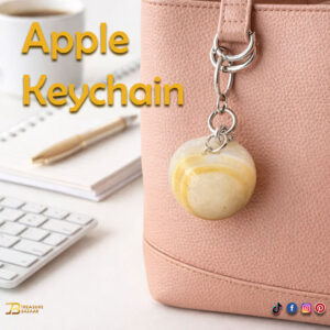 Handcrafted Onyx Marble Apple Keychain