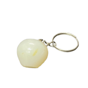 Handcrafted Onyx Marble Apple Keychain