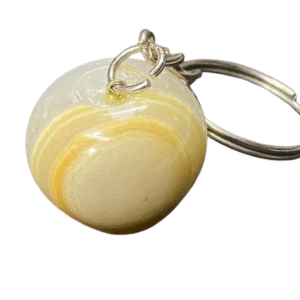 Handcrafted Onyx Marble Apple Keychain