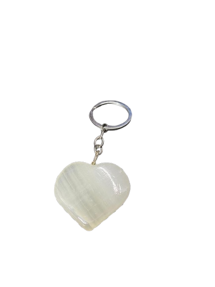 Handcrafted Onyx Marble heart Keychain - Image 4