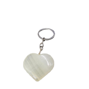 Handcrafted Onyx Marble heart Keychain
