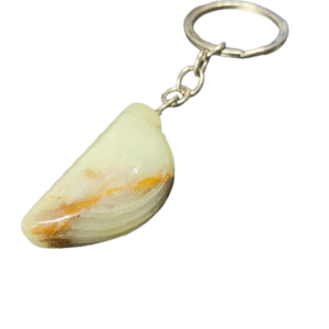 Handcrafted Onyx Marble banana Keychain