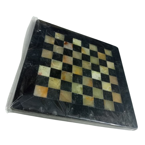 Handcrafted Onyx Marble Chess Board (Black & Marble) Size:8x8inch - Image 8