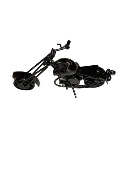 Handcrafted Vintage Metal Motorcycle size - Image 7